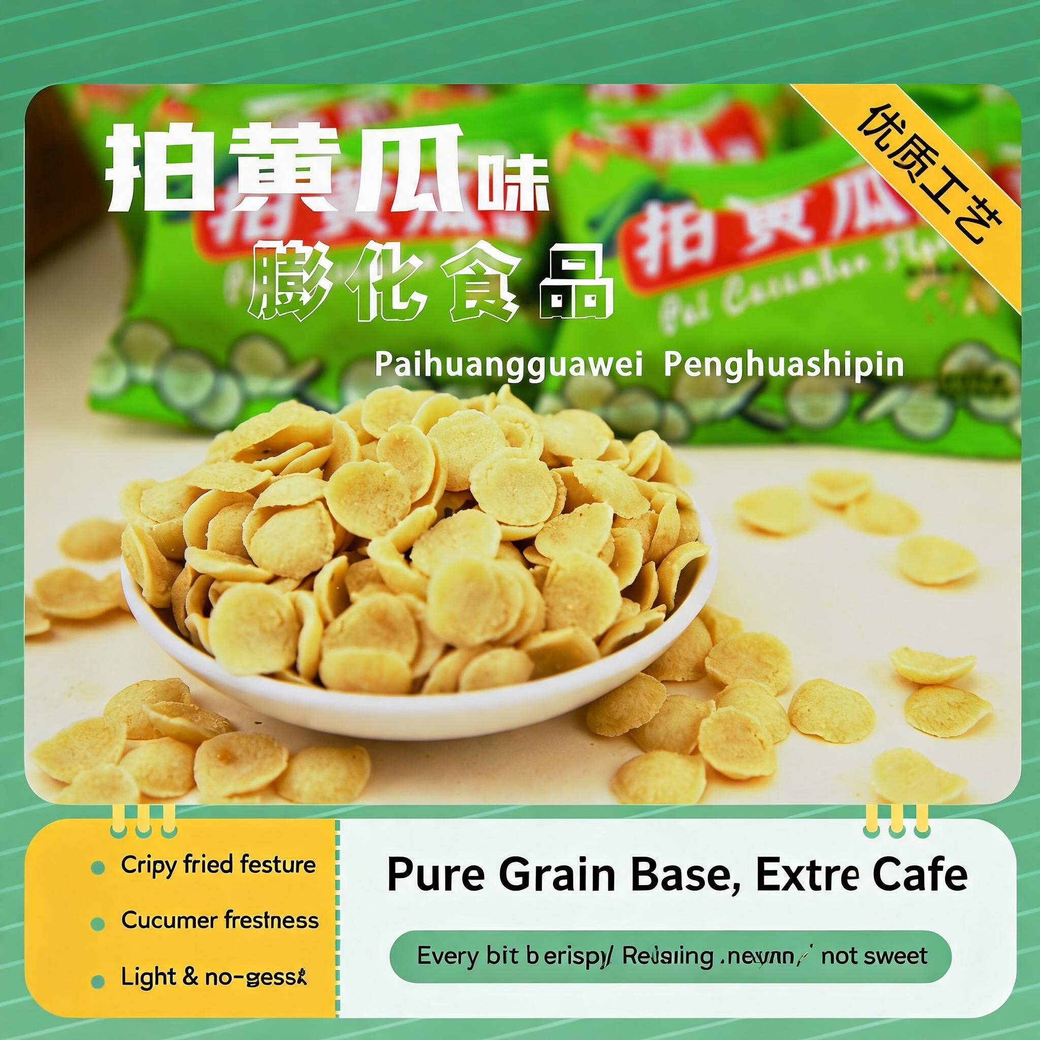 Cucumber‑Flavored Puffed Crisps Nostalgic Snacks Individual Packs Bulk Whole Box